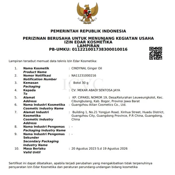 Sertifikat BPOM